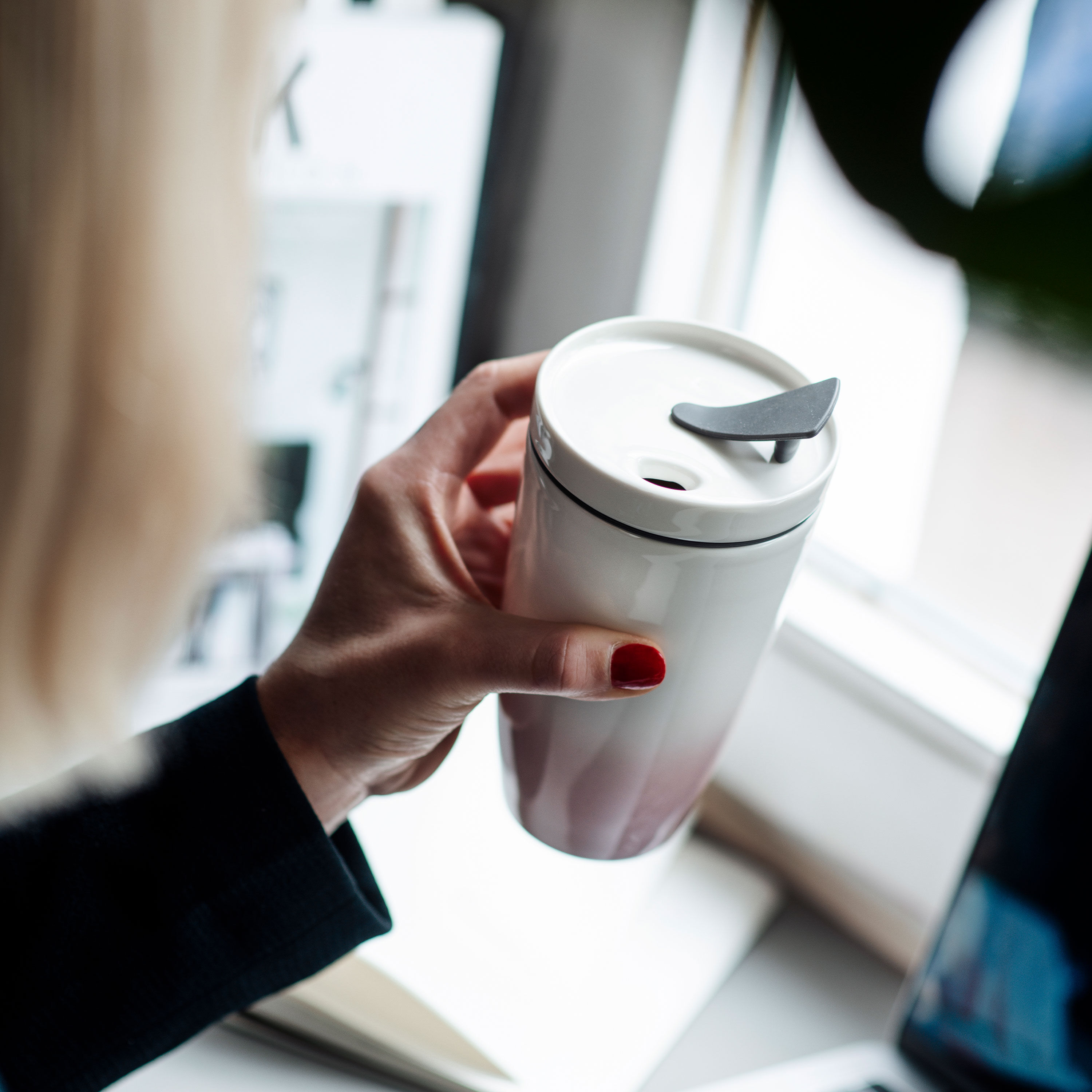To Go Travel coffee mug White, 11.9 oz