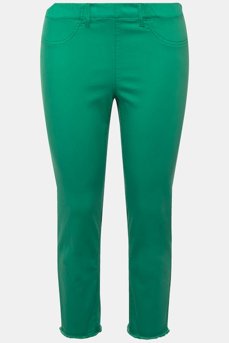 7/8-Hose Sienna, Fransensaum, schmales Bein