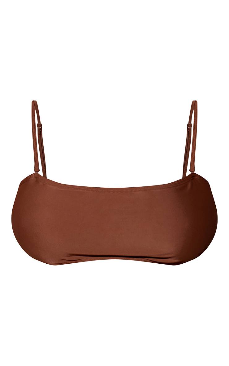 Marron Haut De Bikini Bandeau Basique Grande Taille