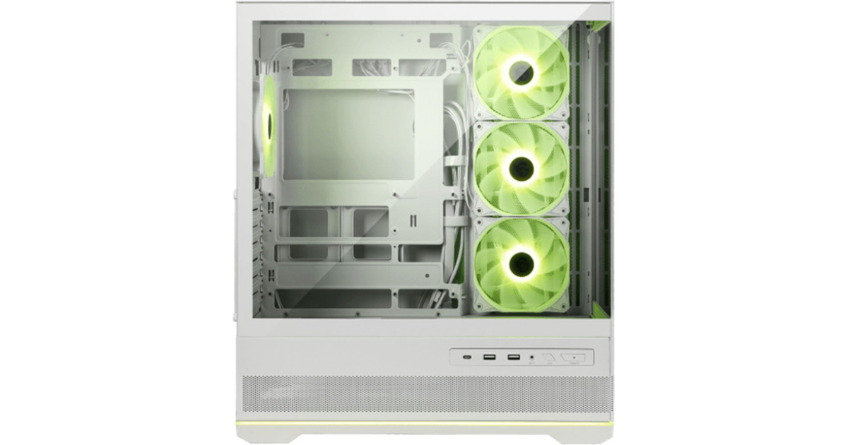 MSIMAG PANO 110R PZ midi tower behuizing  (Wit | 2x USB-A | 1x USB-C | Tempered Glass)
