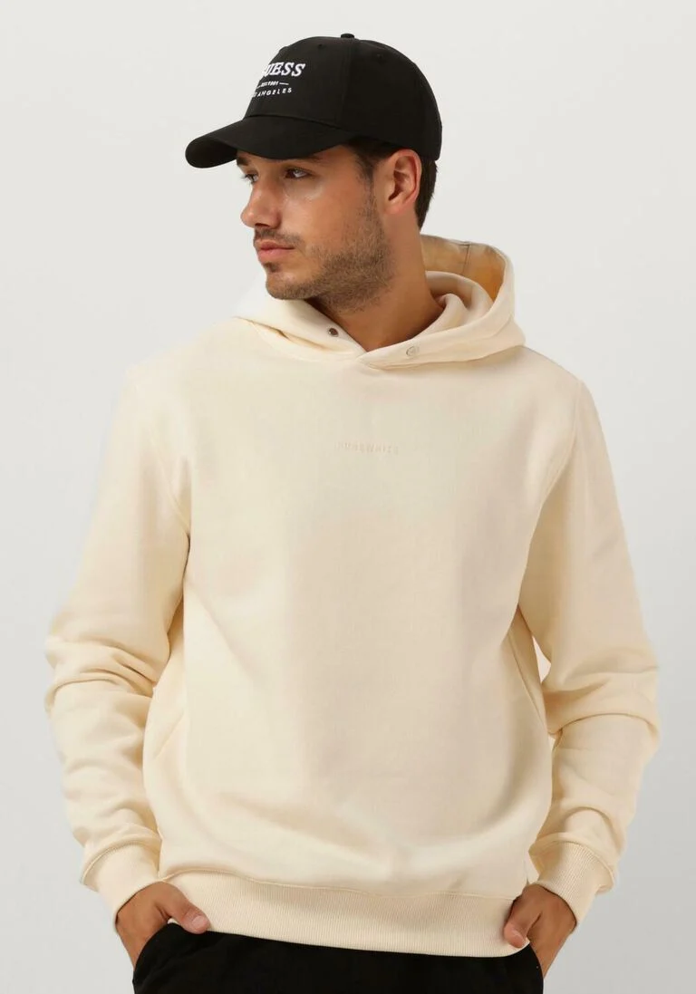 PUREWHITE ecru purewhite sweater hoodie with flock print
