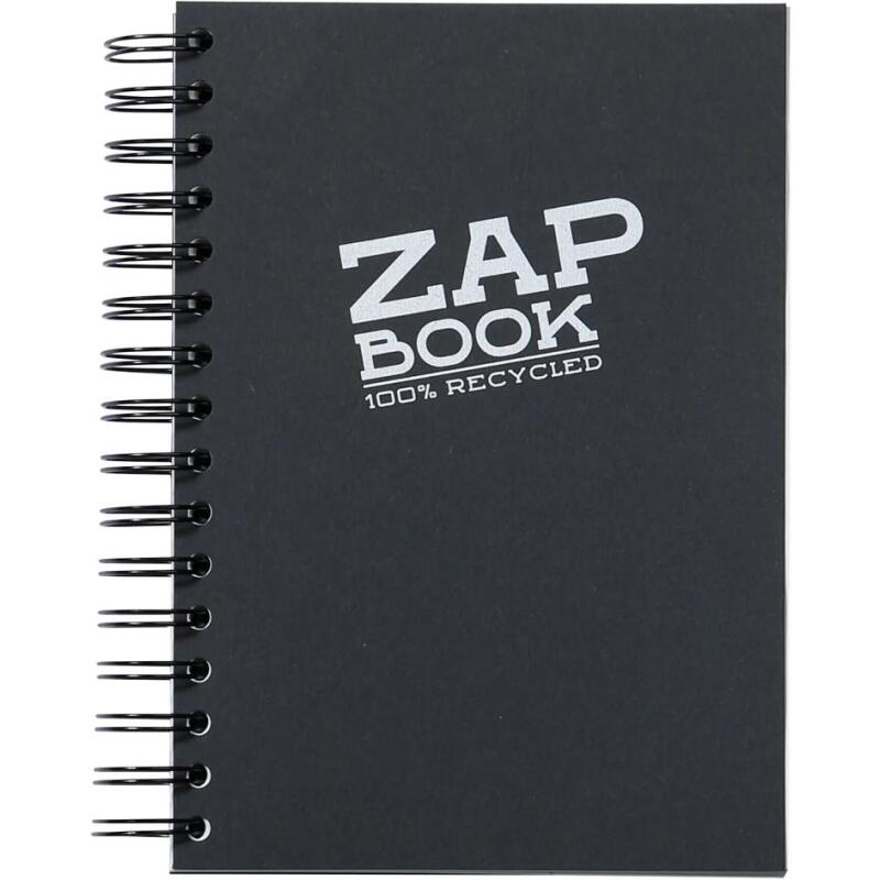 Zap Book carnet spiralé 160F A5 80g - Noir