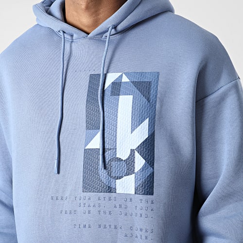 Sweat Capuche 9801 Bleu Clair