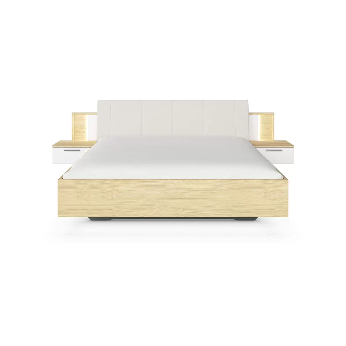 Bettanlage Calisto 180x200 Eiche,weiss