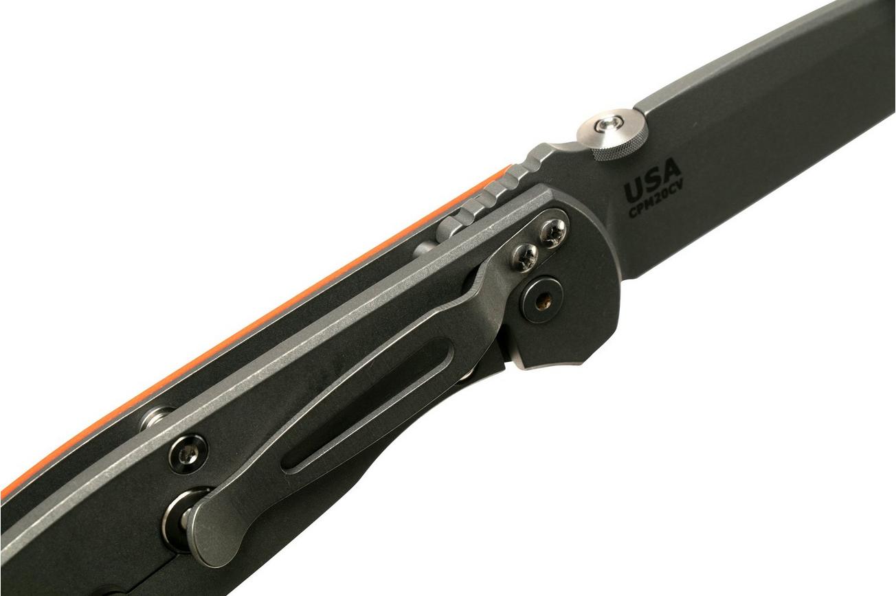 Rick Hinderer FireTac Spanto Acid Stonewash, Working Finish Orange G10, zakmes