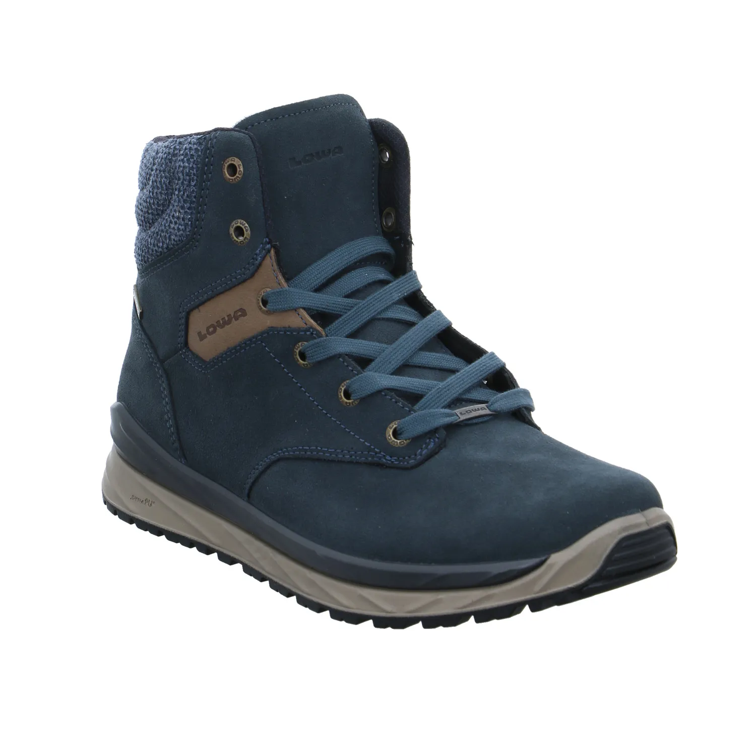LOWA Snowboots Blau Leder