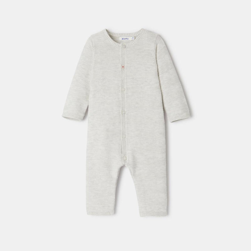 Combinaison bébé en tricot côtelé blanc Absorba Blanc