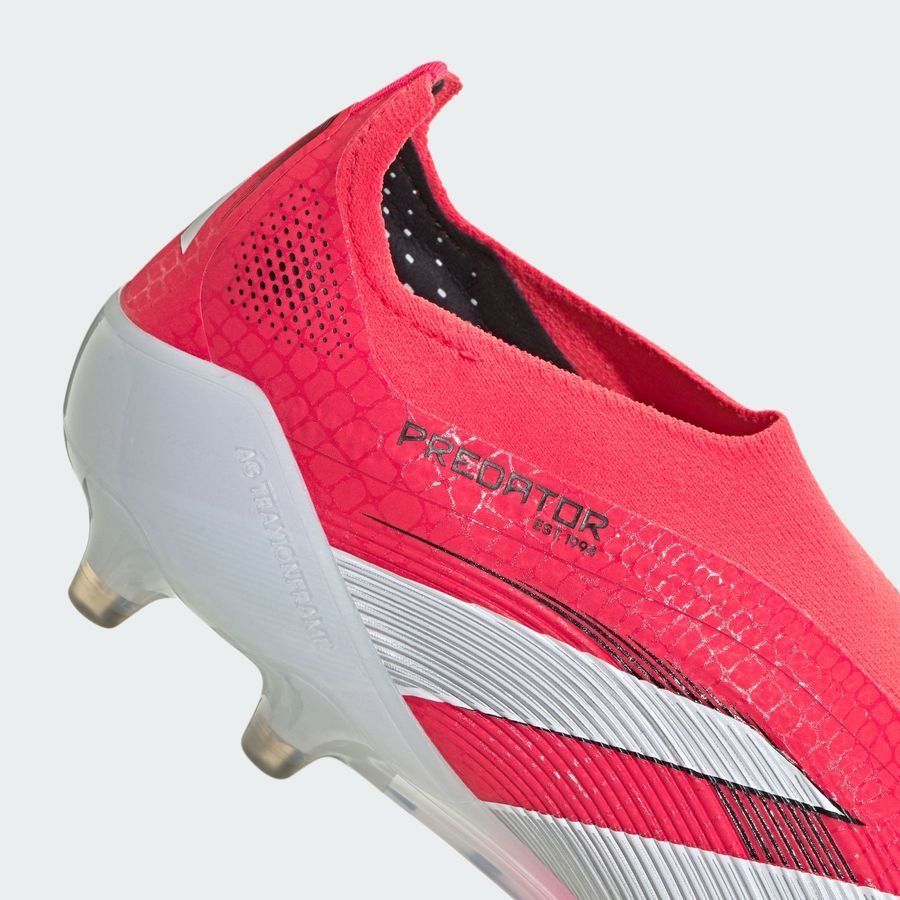 adidas Predator Elite Laceless AG Pure Victory - Lucid Red/Blanc/Noir