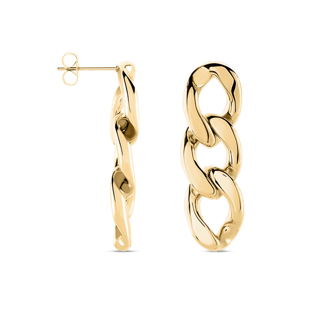 Boucles D'oreilles Hera Pendantes Acier Doré
