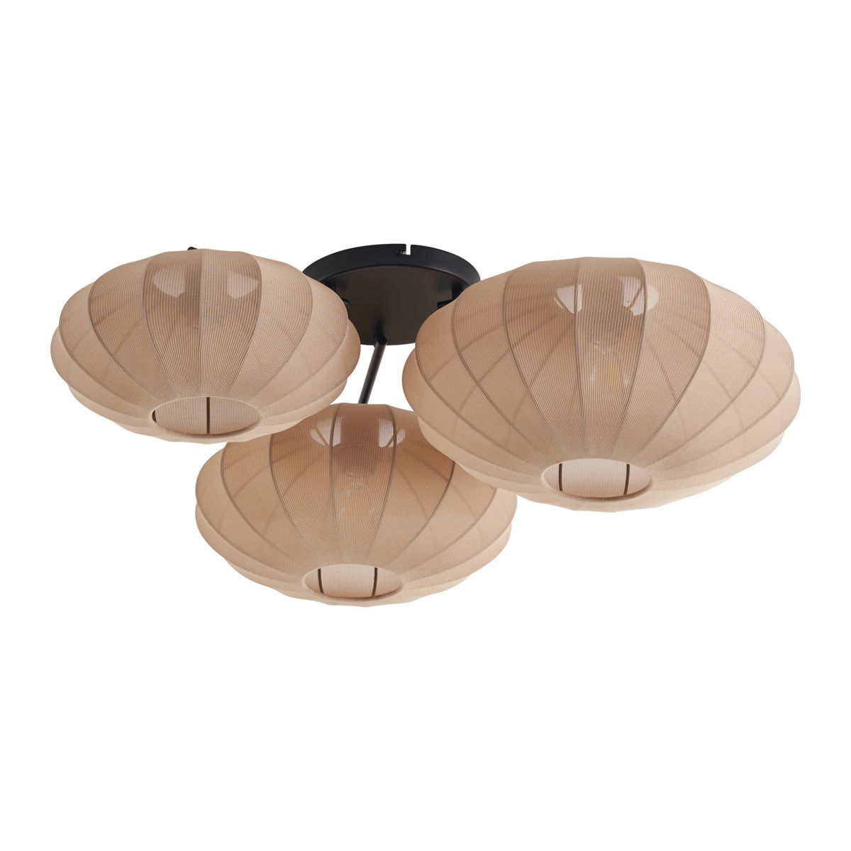 Japandi plafondlamp bruin 3-lichts - Multi Bida