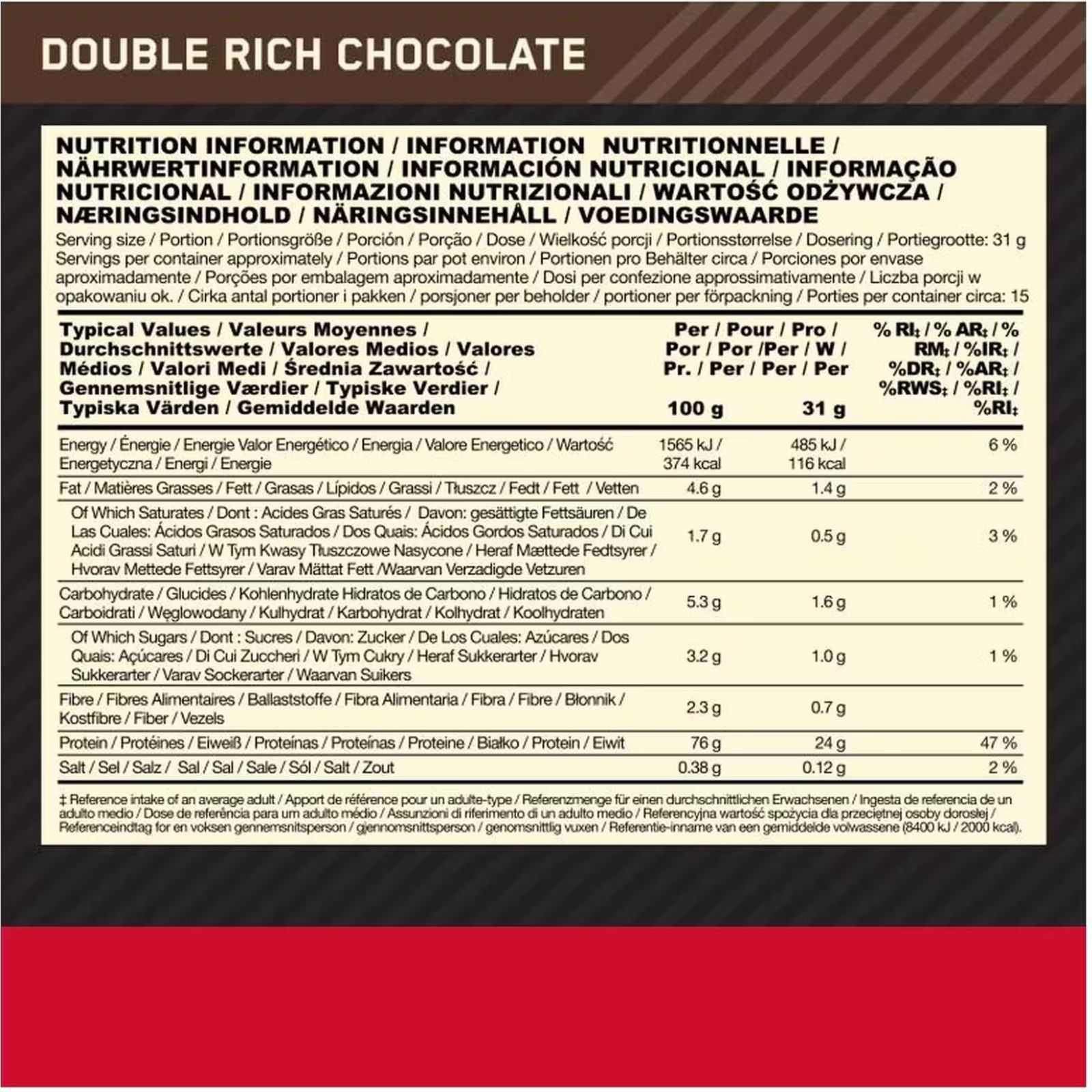 Optimum Nutrition 100% Whey Gold Standard 450 g