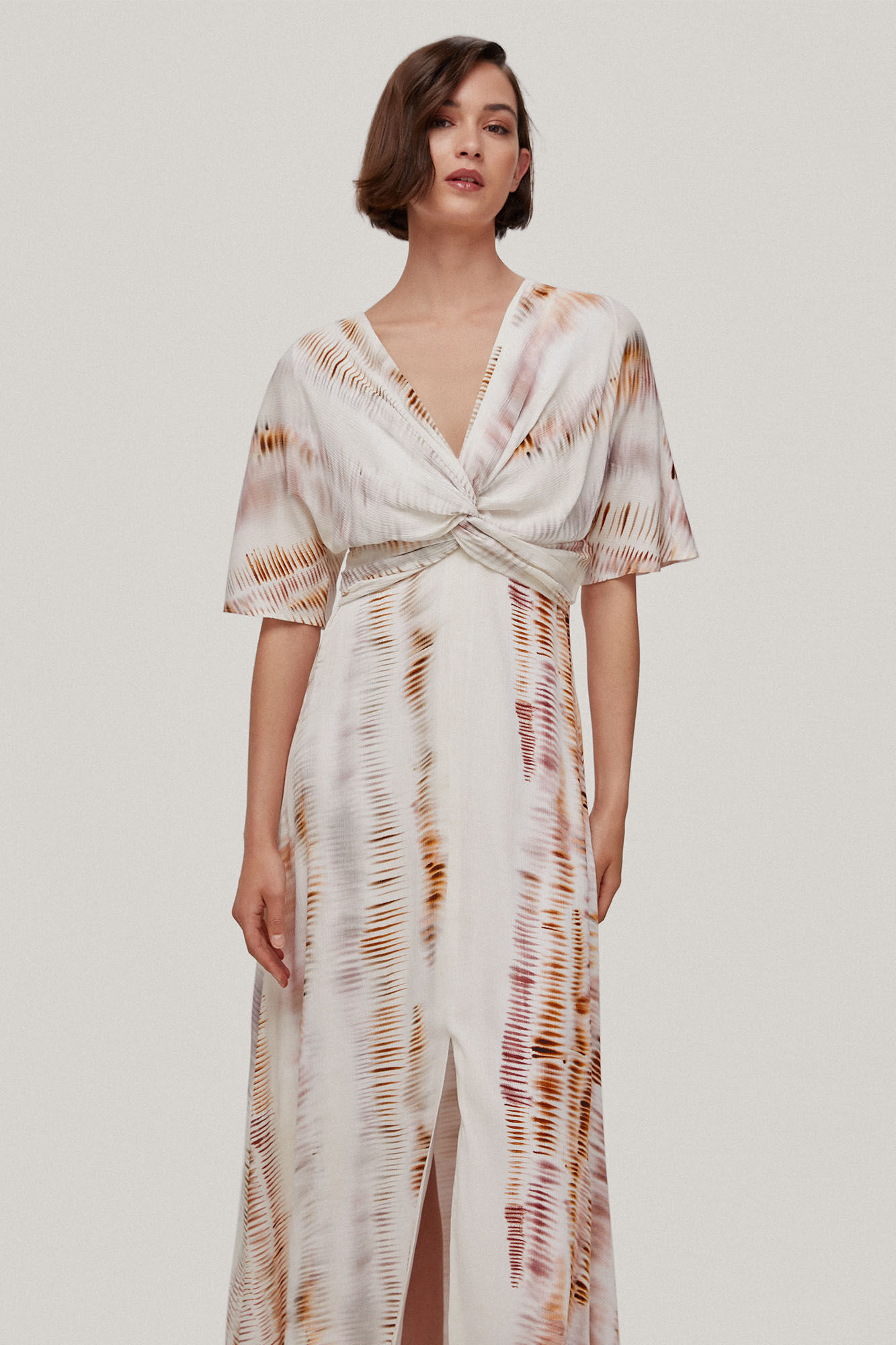 Garza.Vestido nudo estampado - Varios