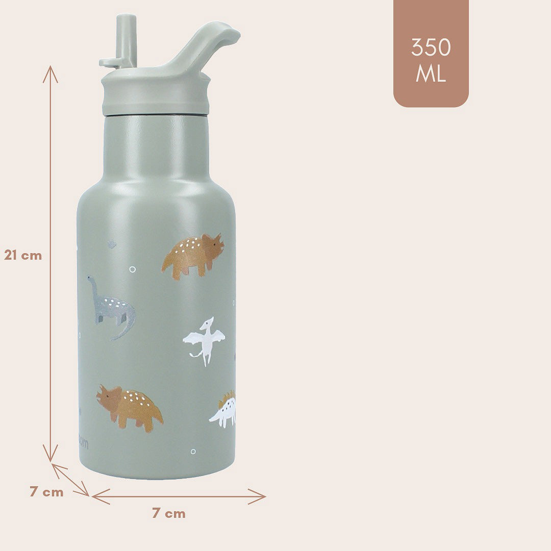 kidzroom rvs drinkfles small talk - dino - 350 ml