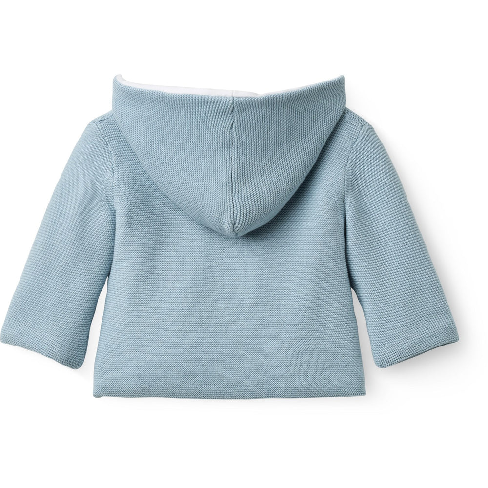 Køb COPENHAGEN COLORS Dusty Blue W Cream Bomuld Baby Jakke W. Hætte