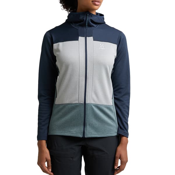 Veste polaire ski rando HAGLÖFS ROC FLASH MID HOOD W TARN BLUE/CONCRETE