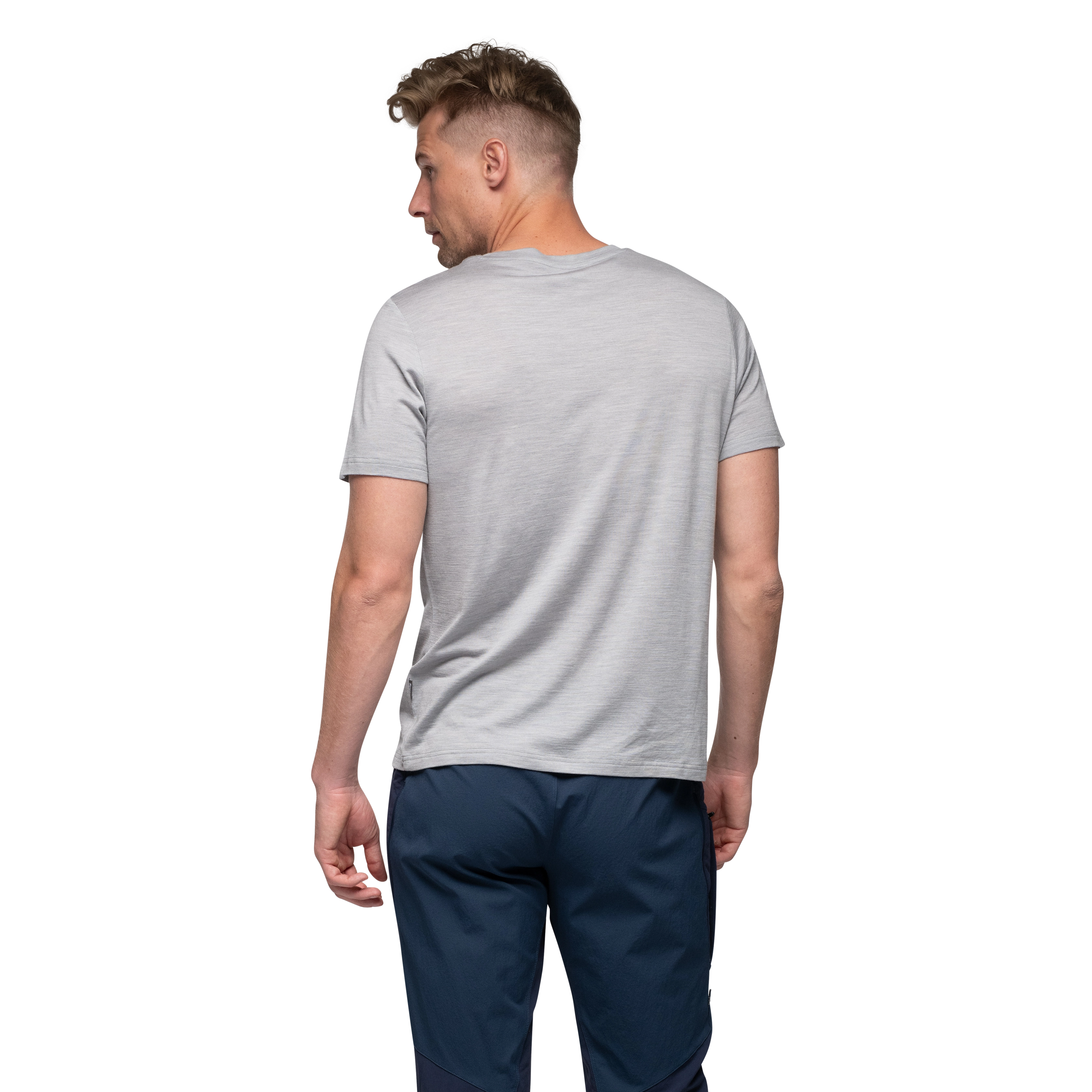 Rabot Emblem Wool Tee Men Magnesium Grey