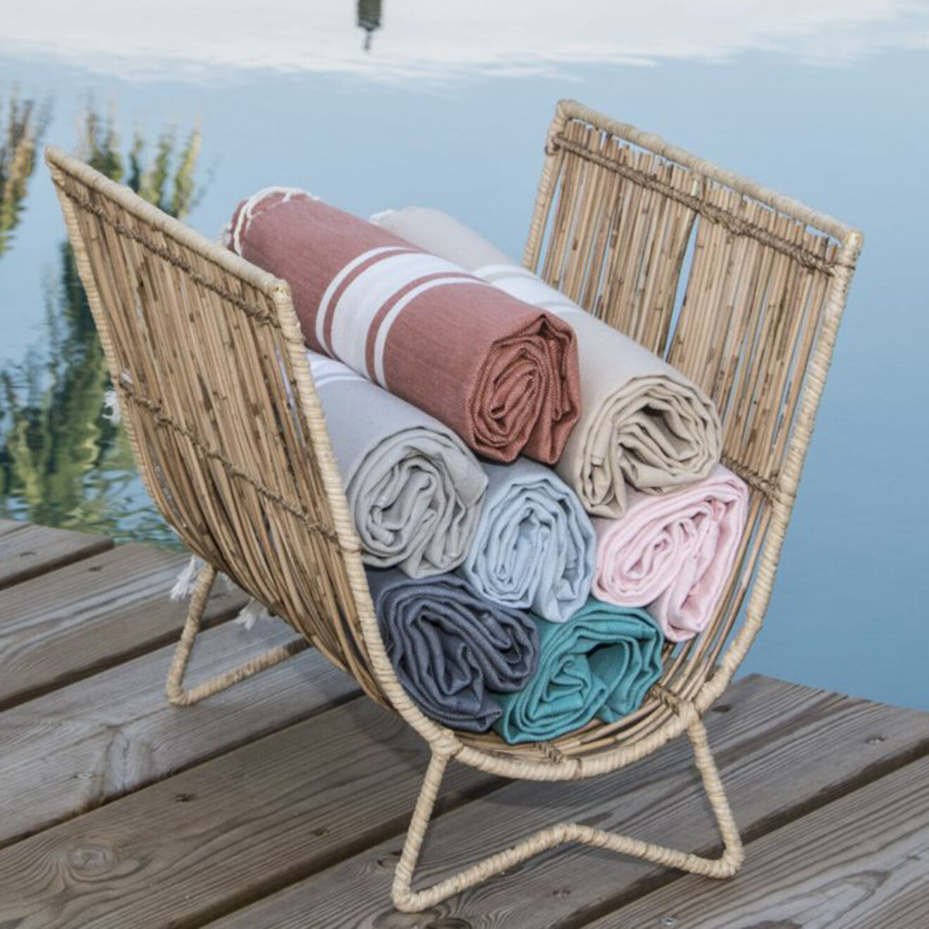 Febronie Fouta Traditionelle St Tropez terracotta - 100x200 cm