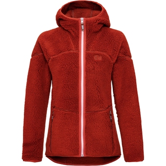 Elevenate Glacier Pile Hood Fleecejacke Rooibos Damen