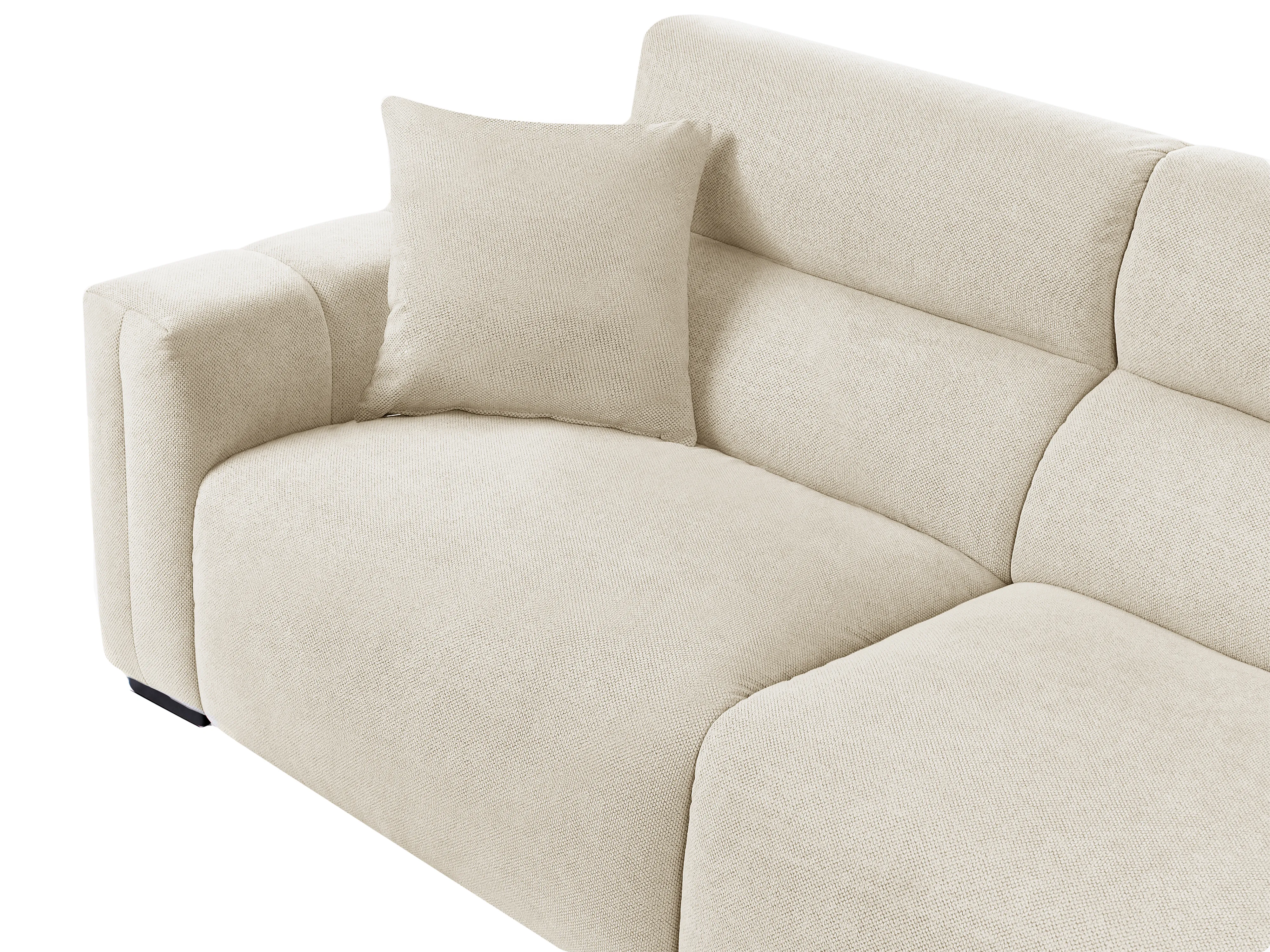 Bank 3-zits FAUSKAN Stof Lichtbeige