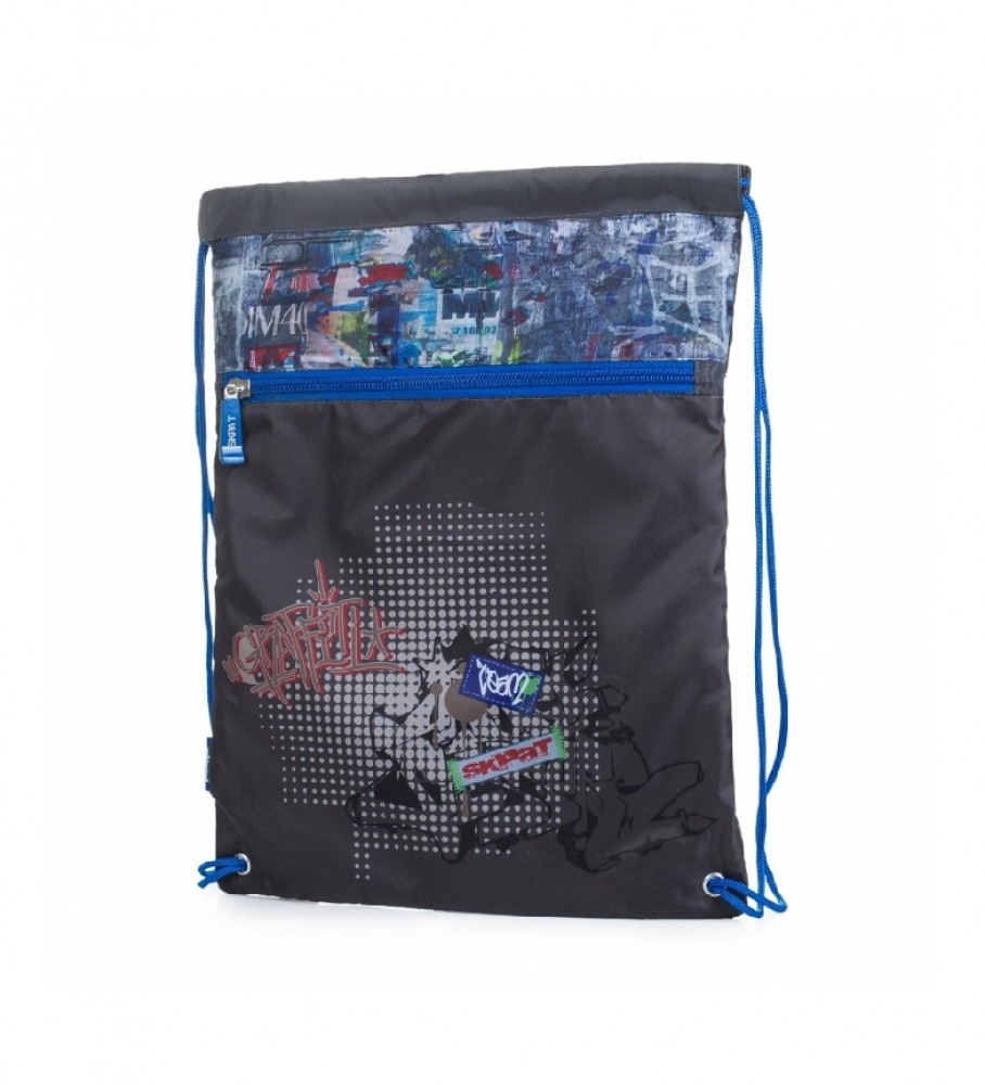 Mochila com cordão Skpat 53941 Cinza - 30x40x1cm -