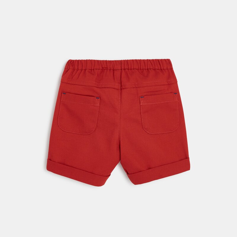 Bermuda en toile armurée bébé garçon rouge Absorba Rouge