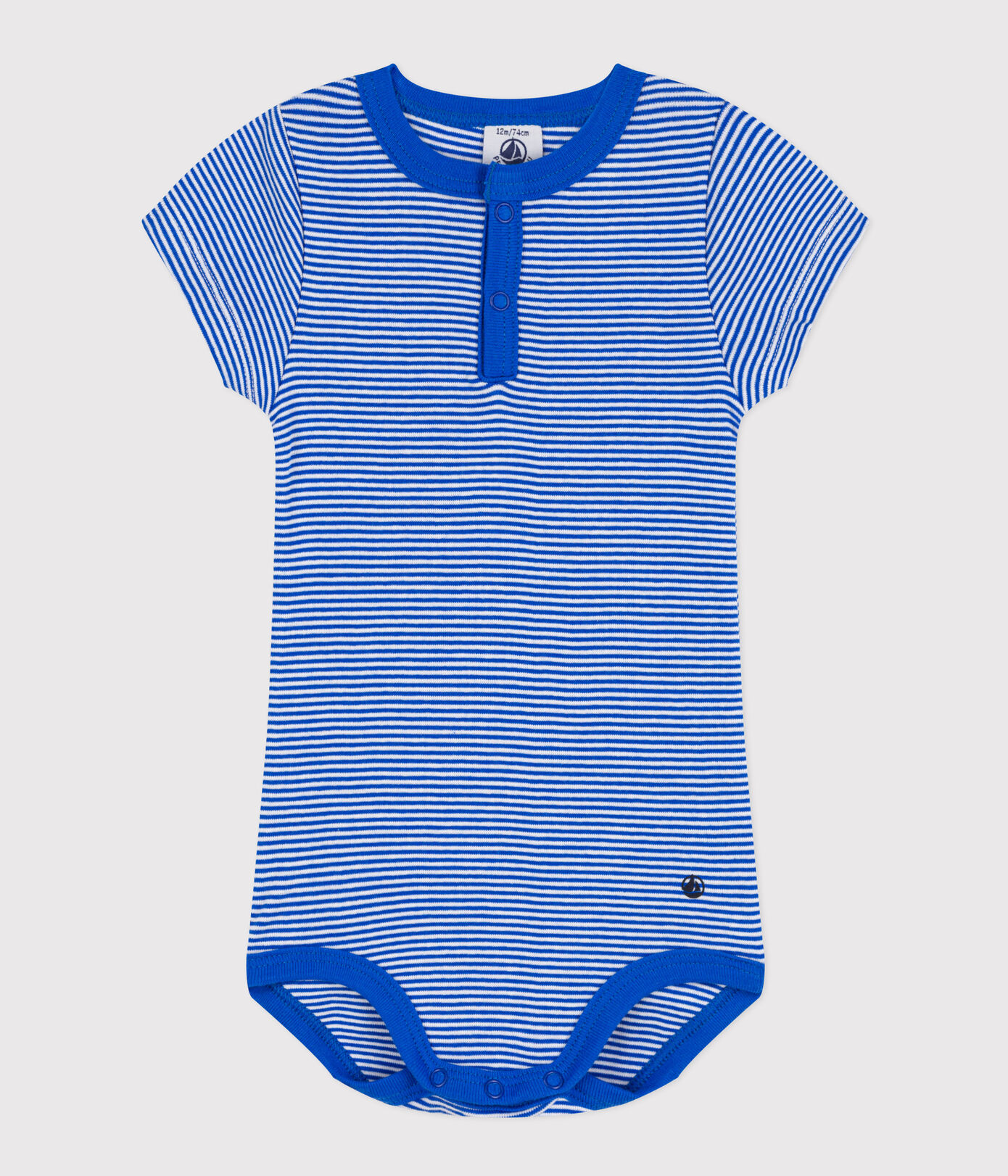 Body manches courtes bébé rayé milleraies en coton