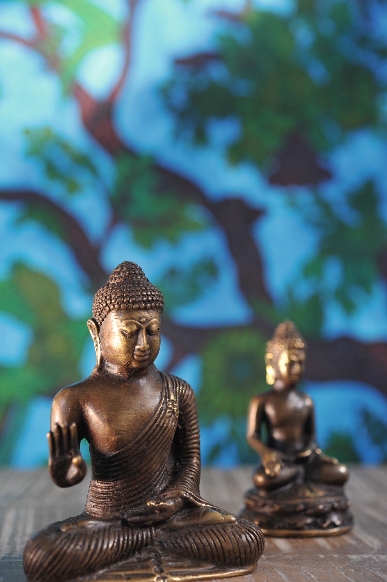 Bronzestatue 'Buddha sitzend', H 13 cm, B 10 cm, T 5 cm von fischer's lagerhaus