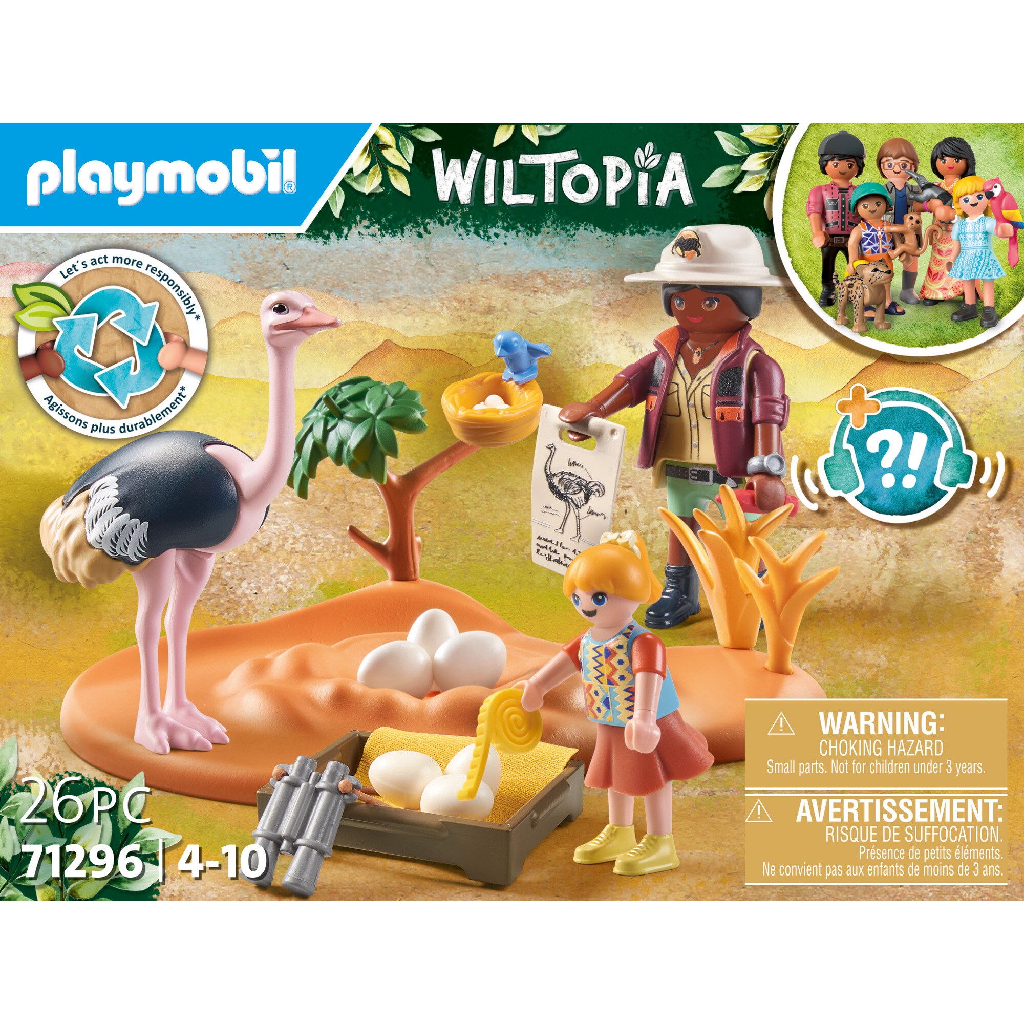 PLAYMOBIL Konstruktionsspielzeug Wiltopia Zu Gast bei Papa Strauß
