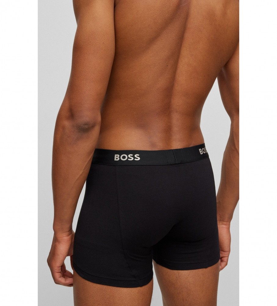 Cuecas Boxer BOSS Pack 2 com Estampa Azul Marinho
