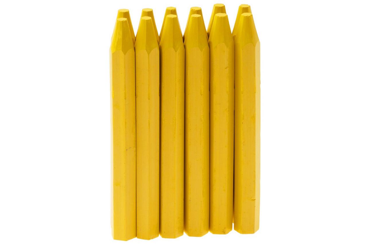 LYRA 795 Basic L4850007 Yellow Chalk, set van 12 markeerkrijtjes, geel