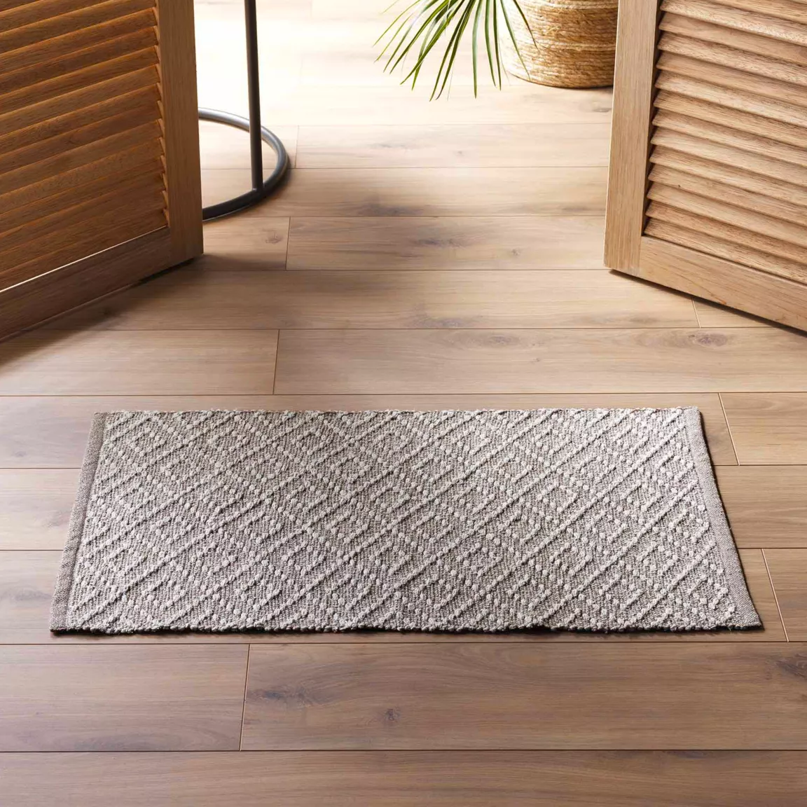 Tapis de salon coton (50 x 80 cm) Dorana Taupe