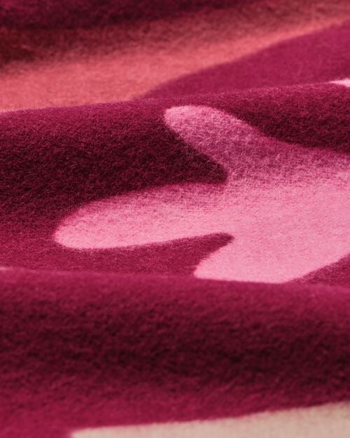housse de couette flanelle 240 x 200/220 feuilles rouge