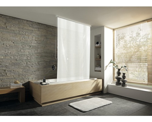 Douchegordijn voor cassette Kleine Wolke 128 x 240 Uni wit 109 zonder cassette