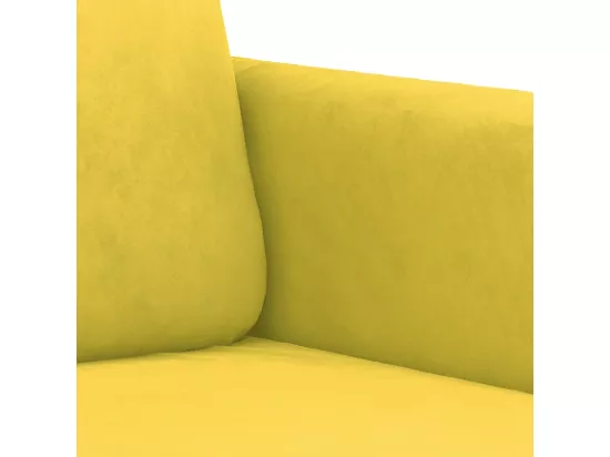 Ensemble de canapés 3 pcs jaune velours
