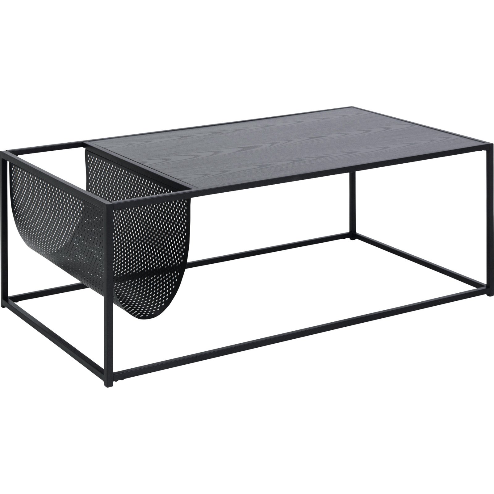 Salontisch Wade Magazinhalter Dekor schwarz 110 x 40 x 60 cm