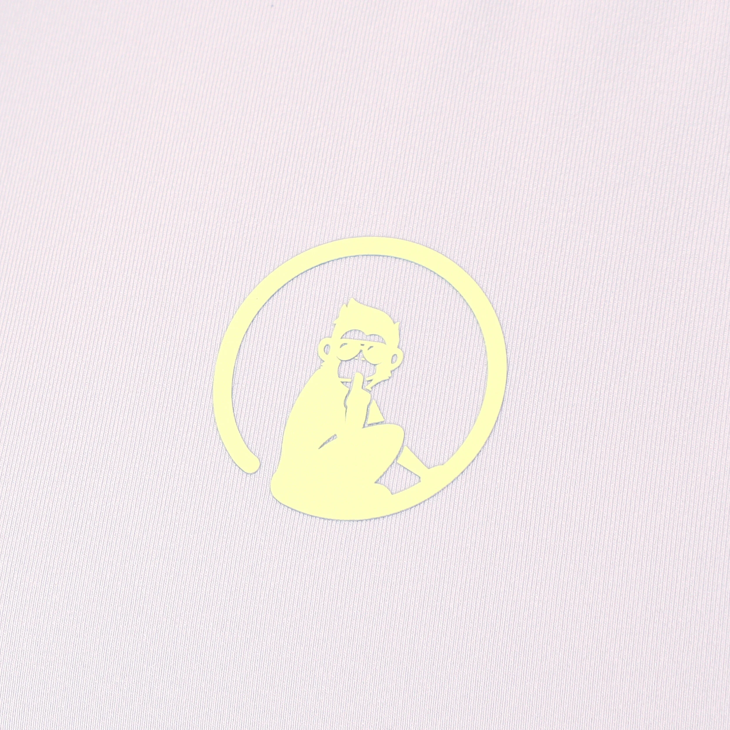 Quiet Please Mind Cross T-shirt Femmes - Lilas , Jaune