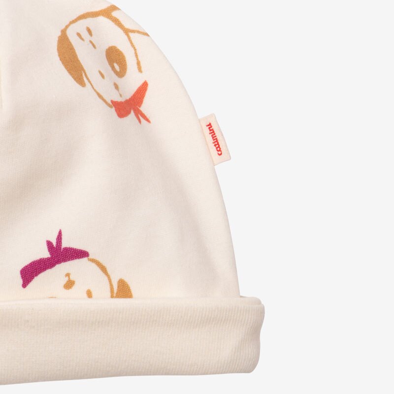Bonnet bébé garçon chiens blanc Catimini Blanc