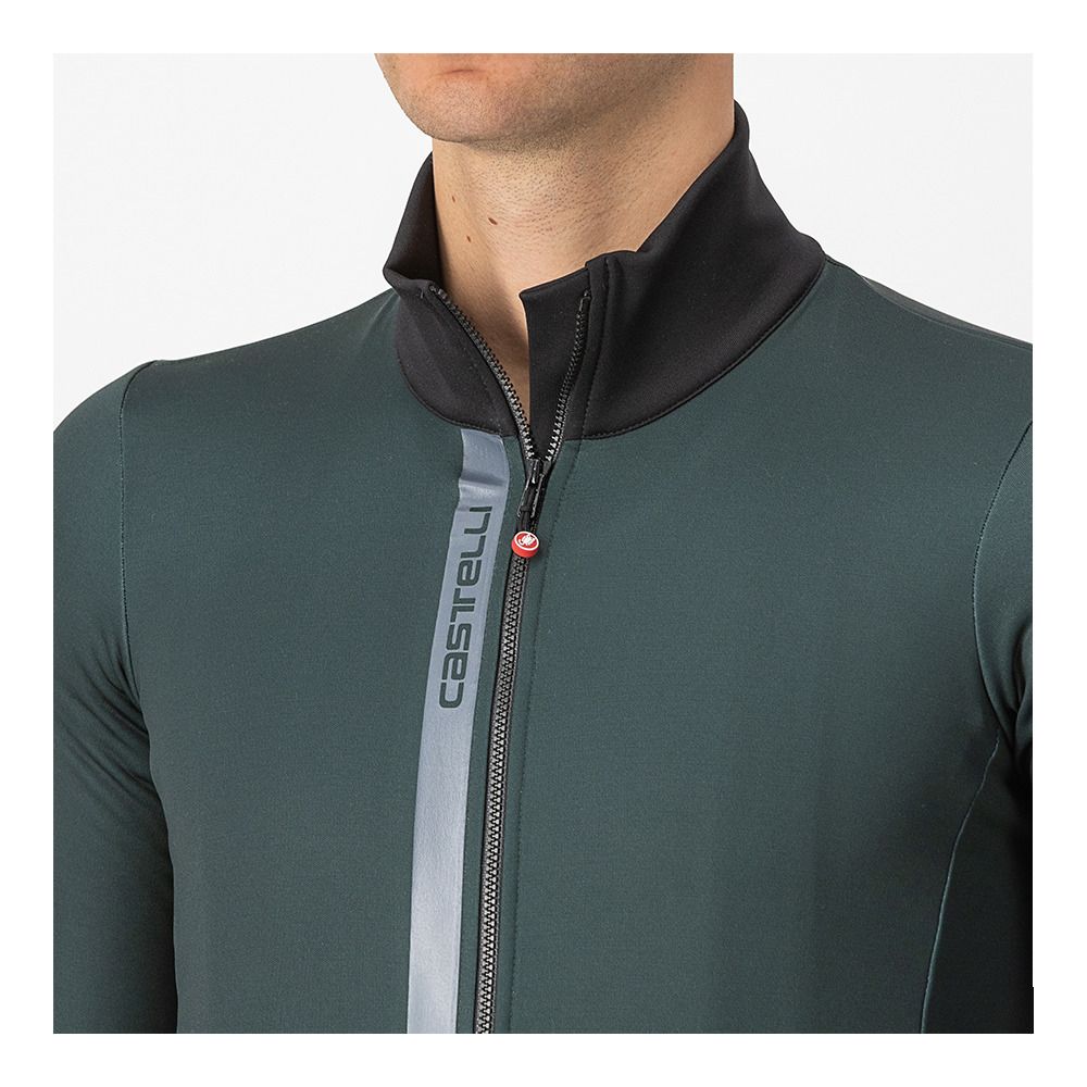 Castelli ENTRATA THERMAL - Maillot Homme rover green/black