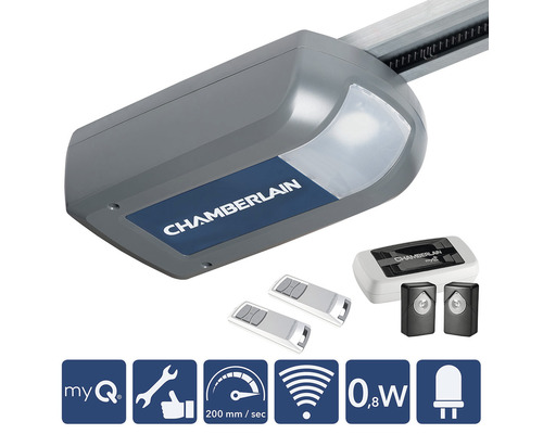Chamberlain ML810EV-SMART garagedeuropener voor 11,5 m² deuroppervlak inclusief 4-kanaals afstandsbediening en MyQ Starter Kit