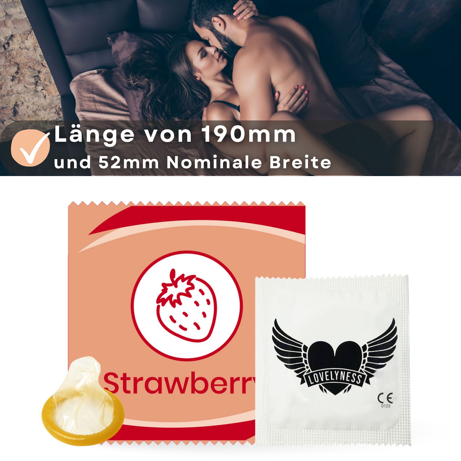 Lovelyness - Kondome mit Geschmack Erdbeere