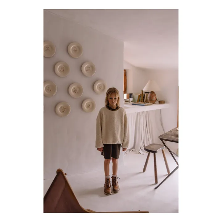 Studio Bohème Sweat Façon Fourrure Ours | Ecru