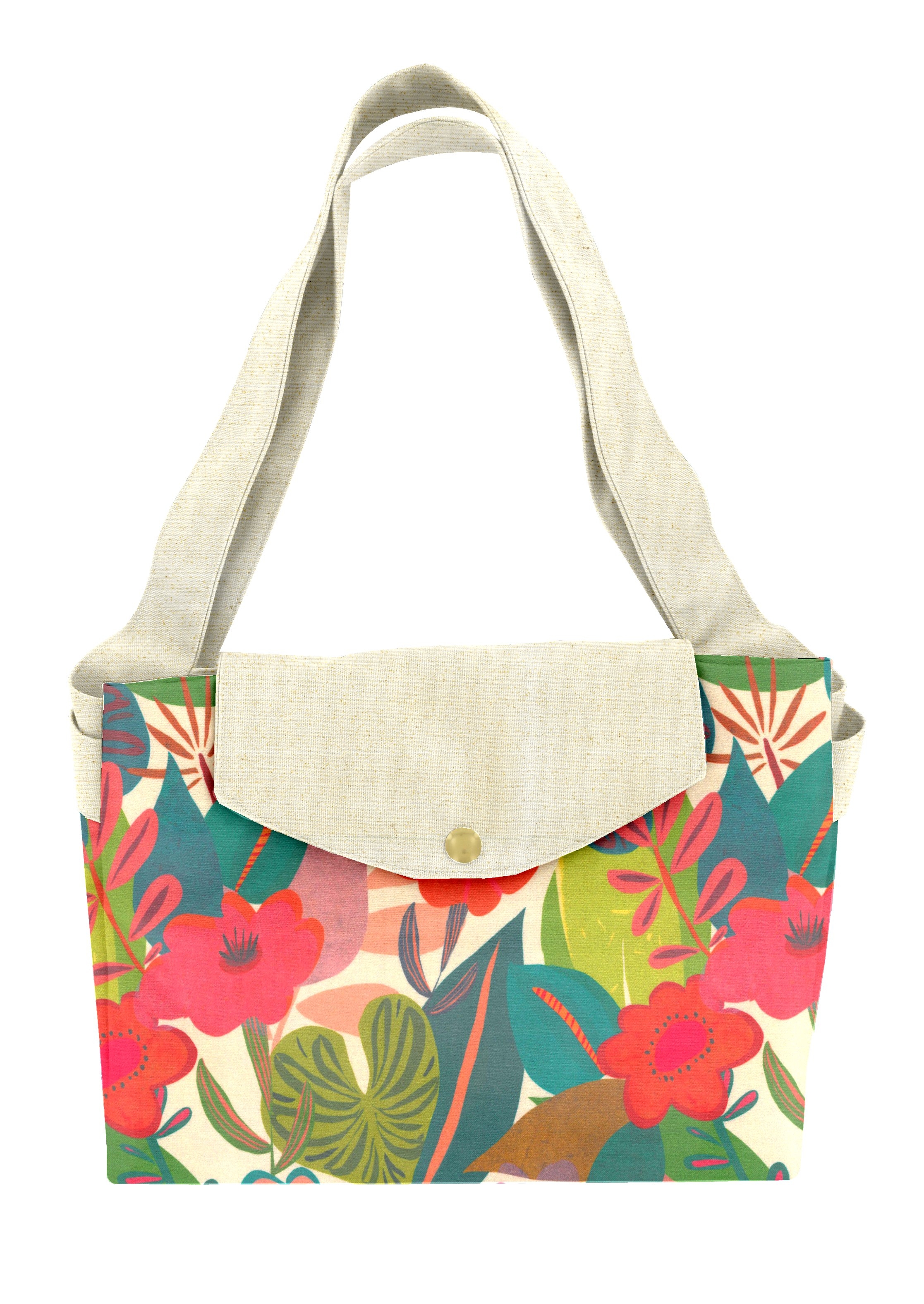 Sac Cabas Grand Fleurs Des Iles