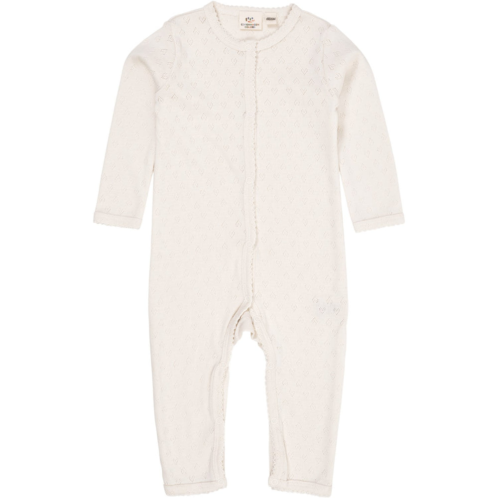 Køb COPENHAGEN COLORS Cream Pointelle Heart Full Body
