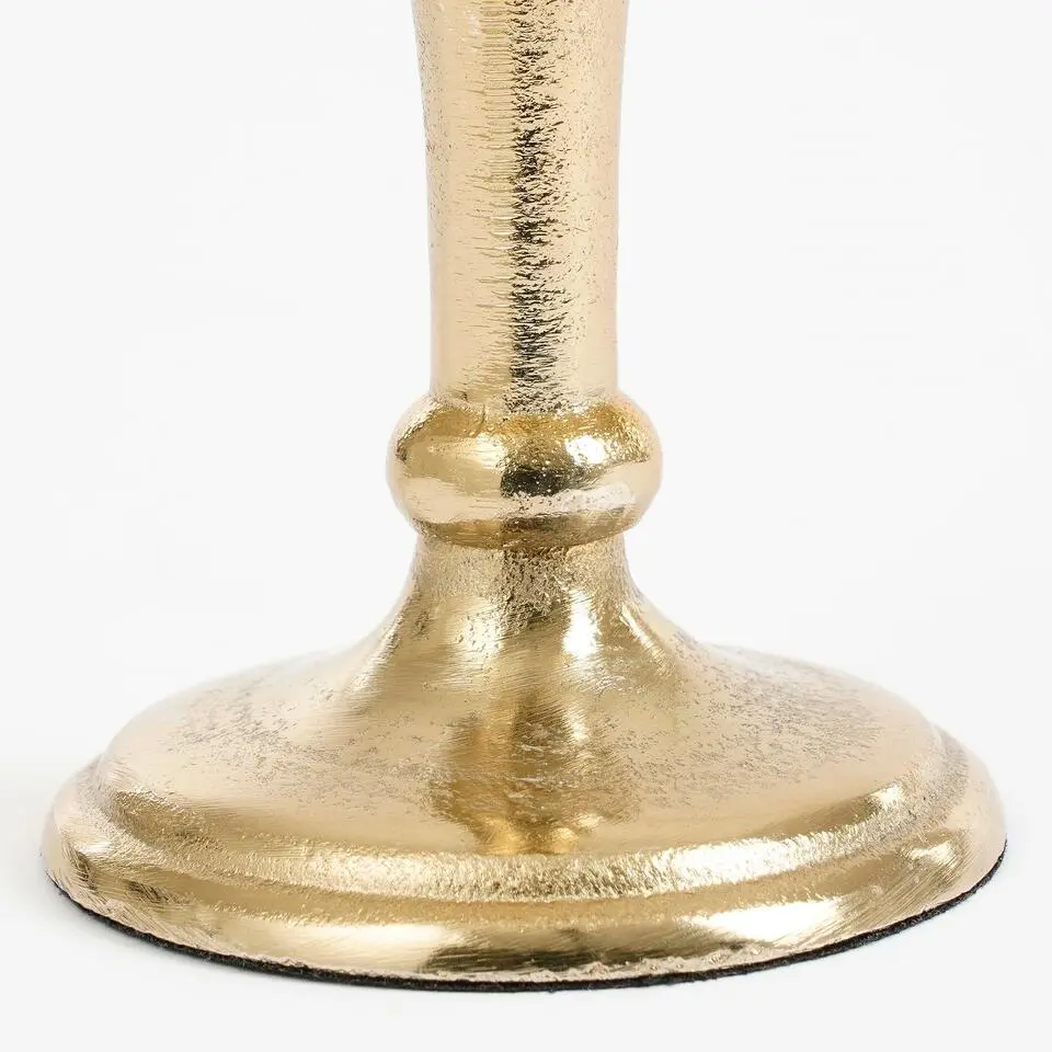 Mica Decorations Kandelaar - L11 x B8 x H20 cm - Aluminium - Goud