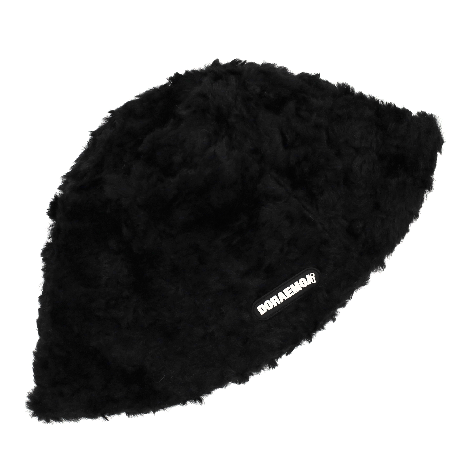 (Ø20cm) Plüsch Fischerhut Fashion Accessoire Winter Bucket Hat - Schwarz