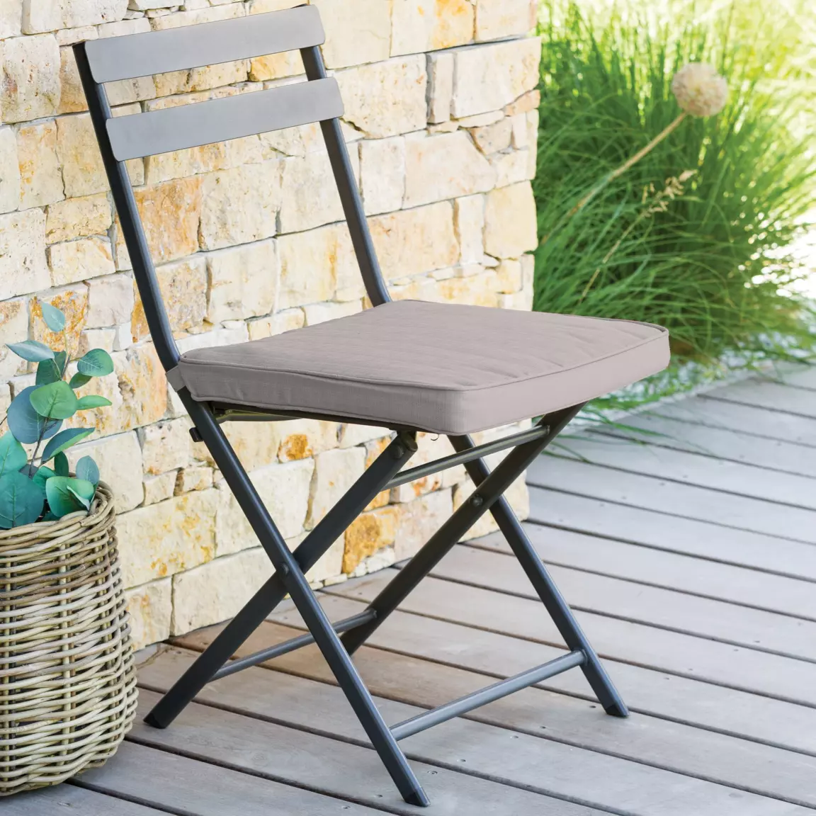 Coussin de chaise extérieur carré (40 x 40 cm) Korai Beige