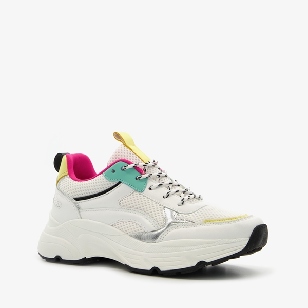 Blue Box dames dad sneakers metallic zilver