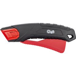 Cutter de sécurité PLUS 839, lame: 19 mm, noir/rouge