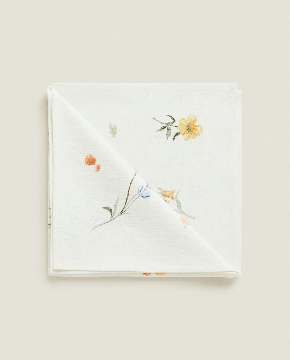Guardanapos com estampa floral (pacote com 2)