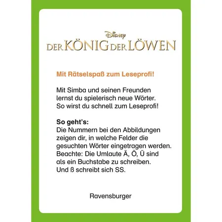 Ravensburger Disney König der Löwen: Kreuzworträtsel